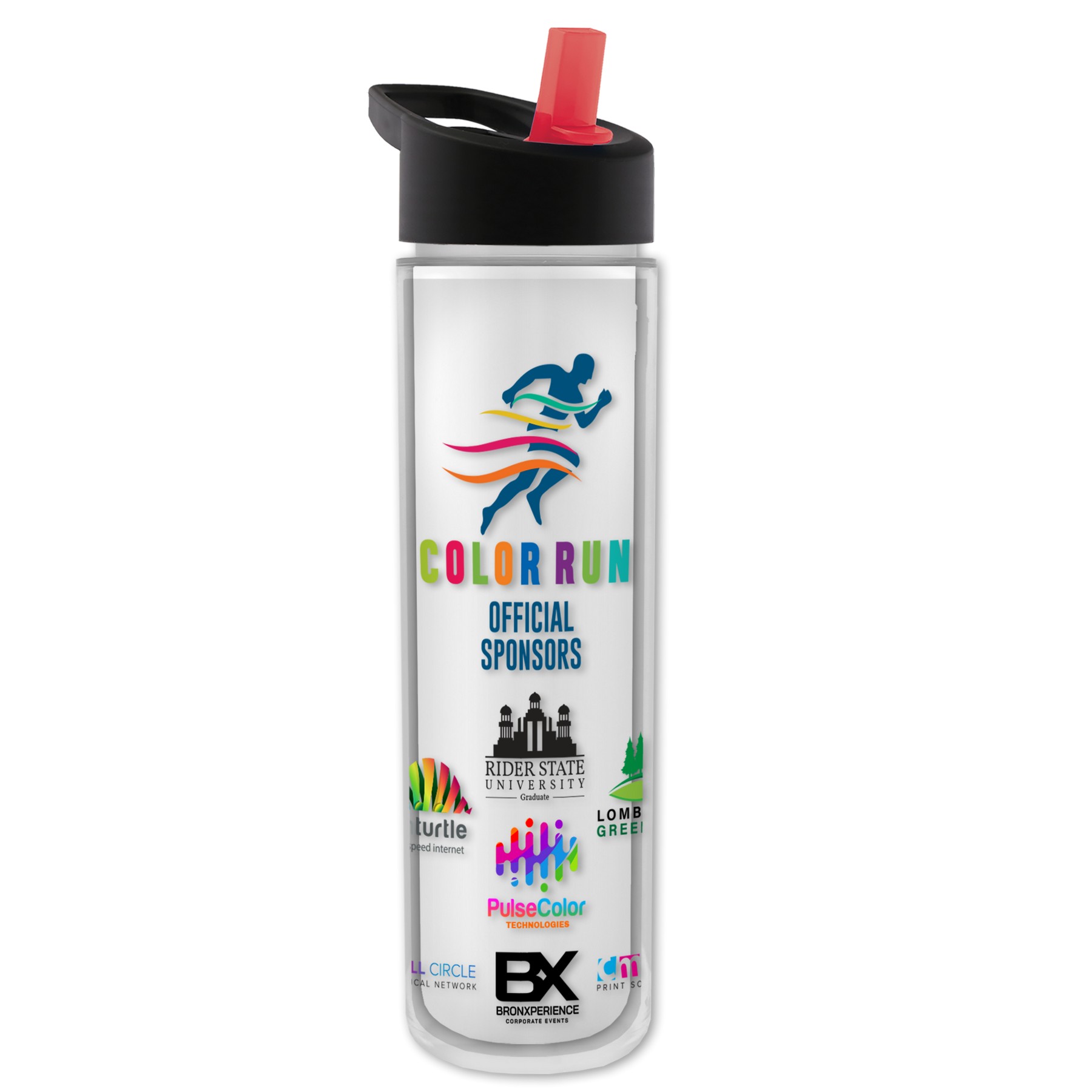 Picture of Garyline® Chiller Insulated Bottle with Flip-Straw Lid and Full-Color Insert - 16 oz.