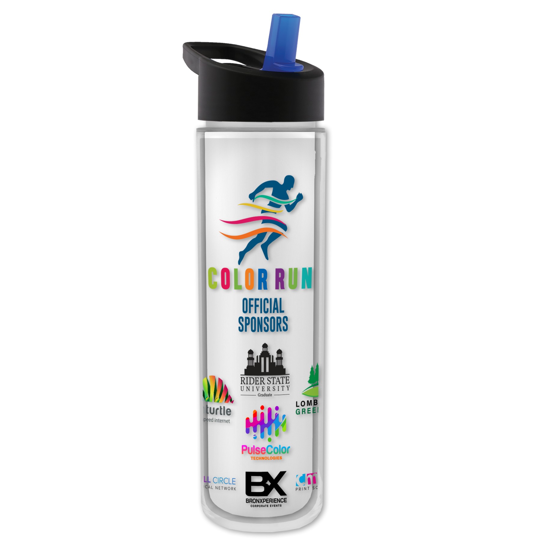 Picture of Garyline® Chiller Insulated Bottle with Flip-Straw Lid and Full-Color Insert - 16 oz.