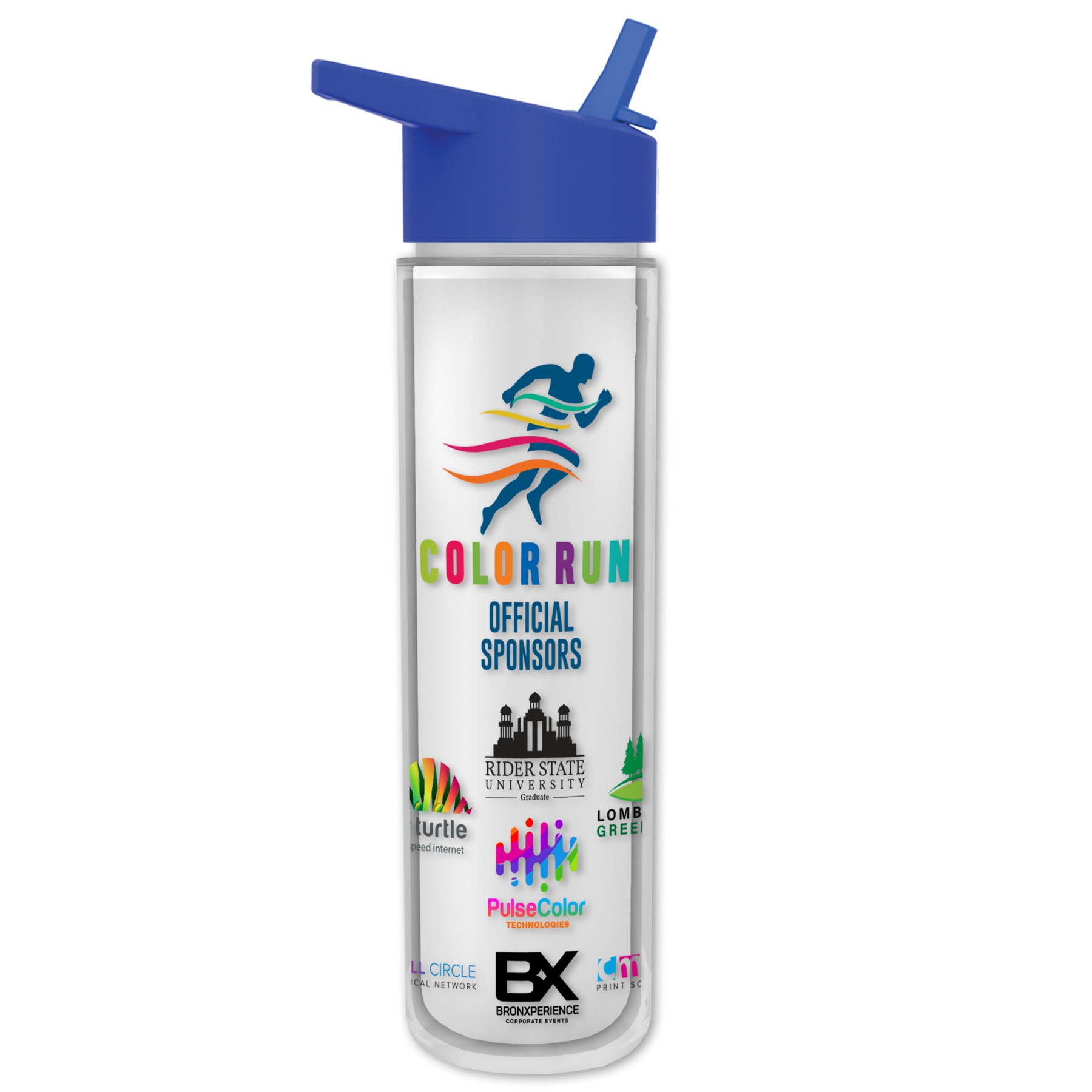 Picture of Garyline® Chiller Insulated Bottle with Flip-Straw Lid and Full-Color Insert - 16 oz.