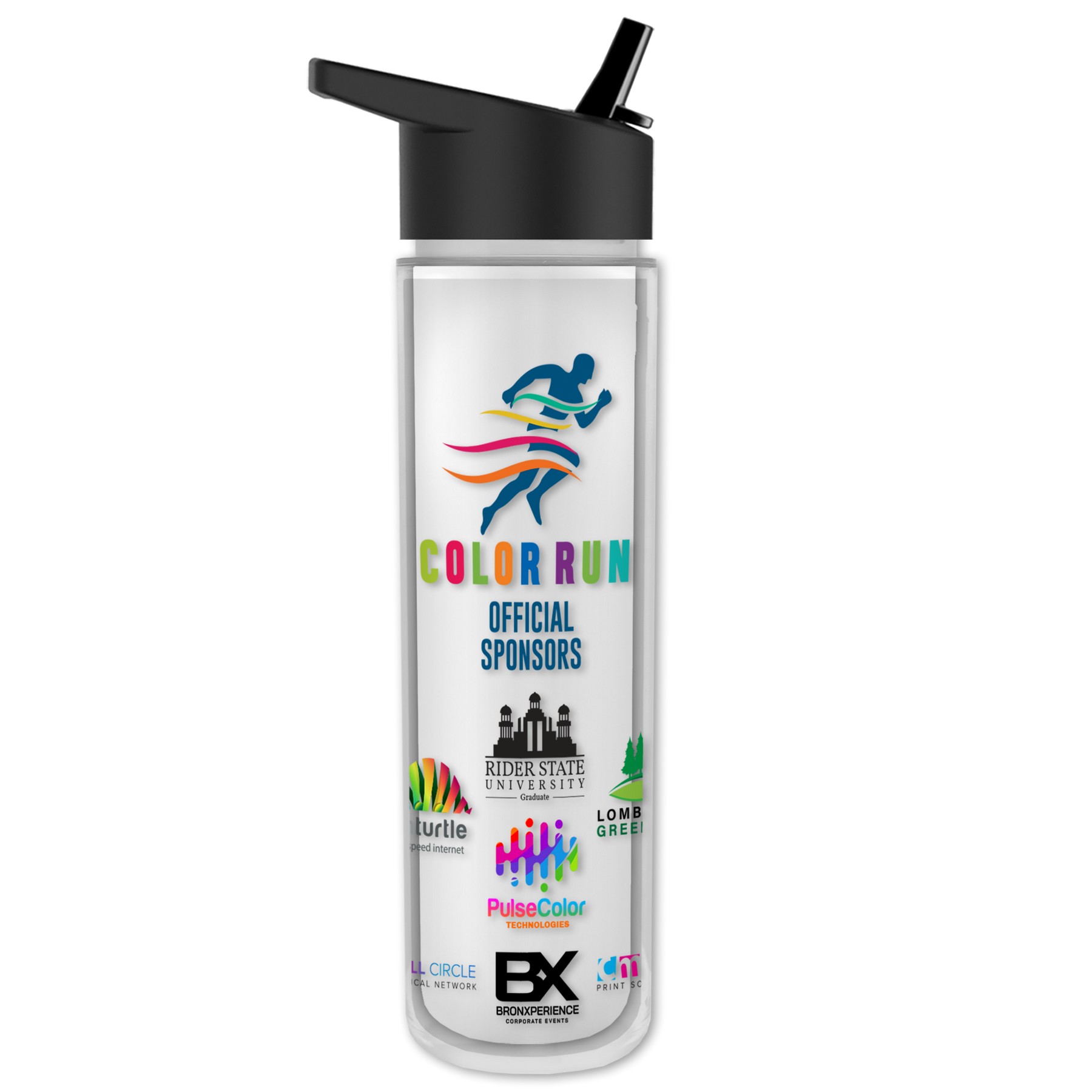 Picture of Garyline® Chiller Insulated Bottle with Flip-Straw Lid and Full-Color Insert - 16 oz.