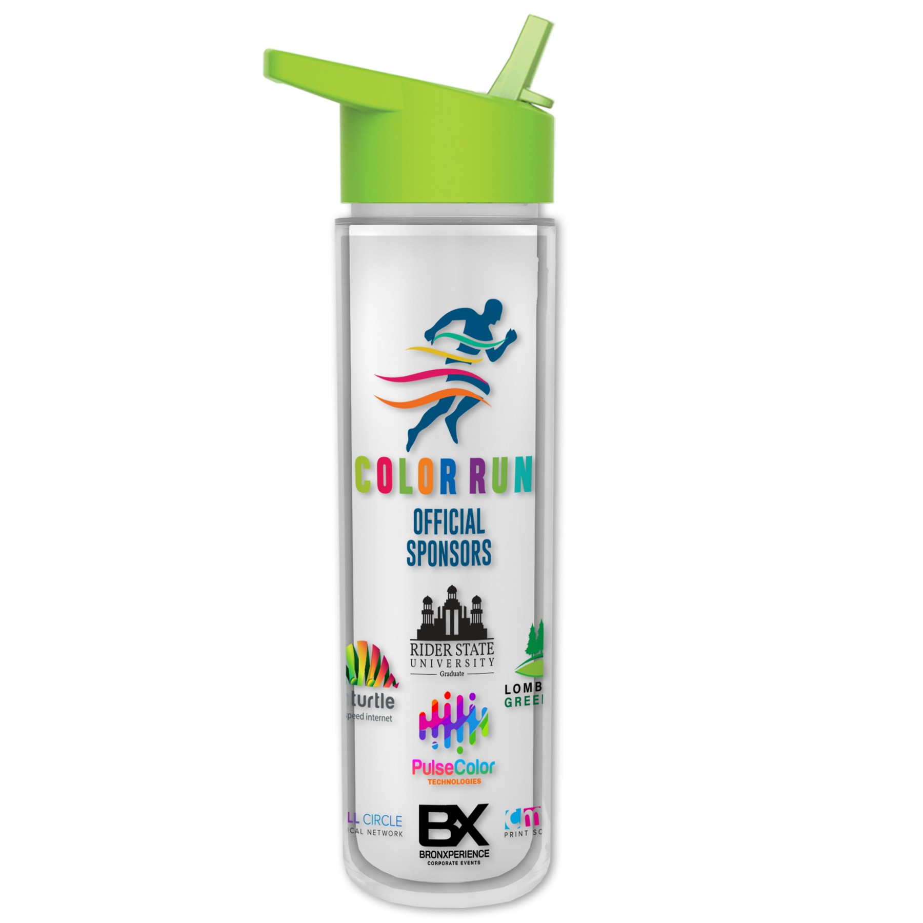 Picture of Garyline® Chiller Insulated Bottle with Flip-Straw Lid and Full-Color Insert - 16 oz.