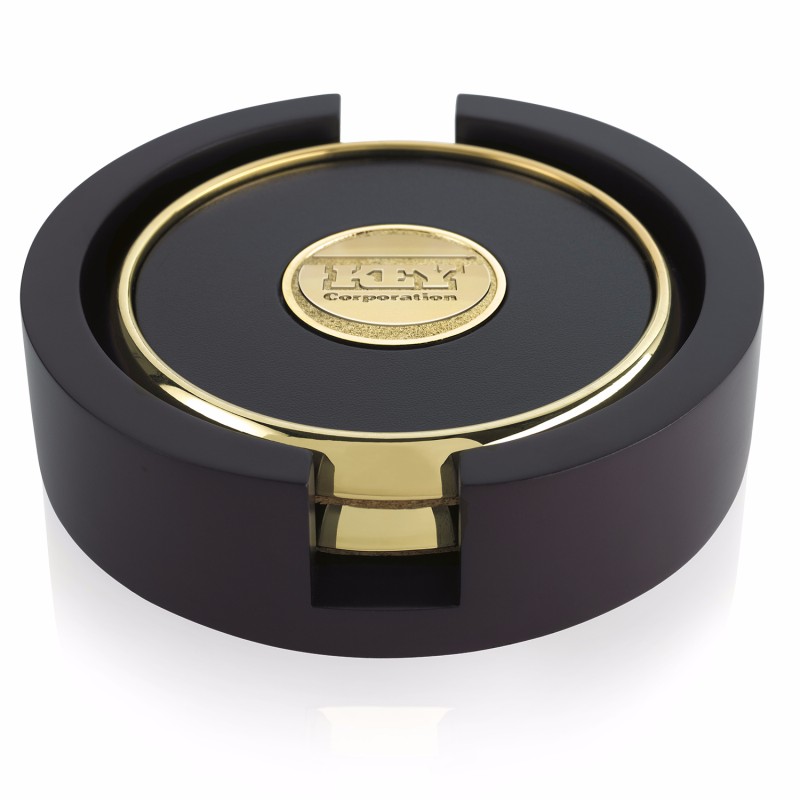 Picture of JAFFA® Two Round Coasters with Wood Tray