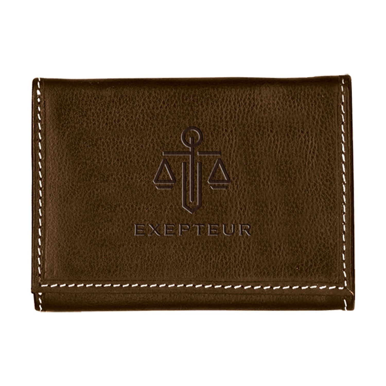 Picture of Andrew Philips® Leather Contrast Stitch Tri-Fold Wallet