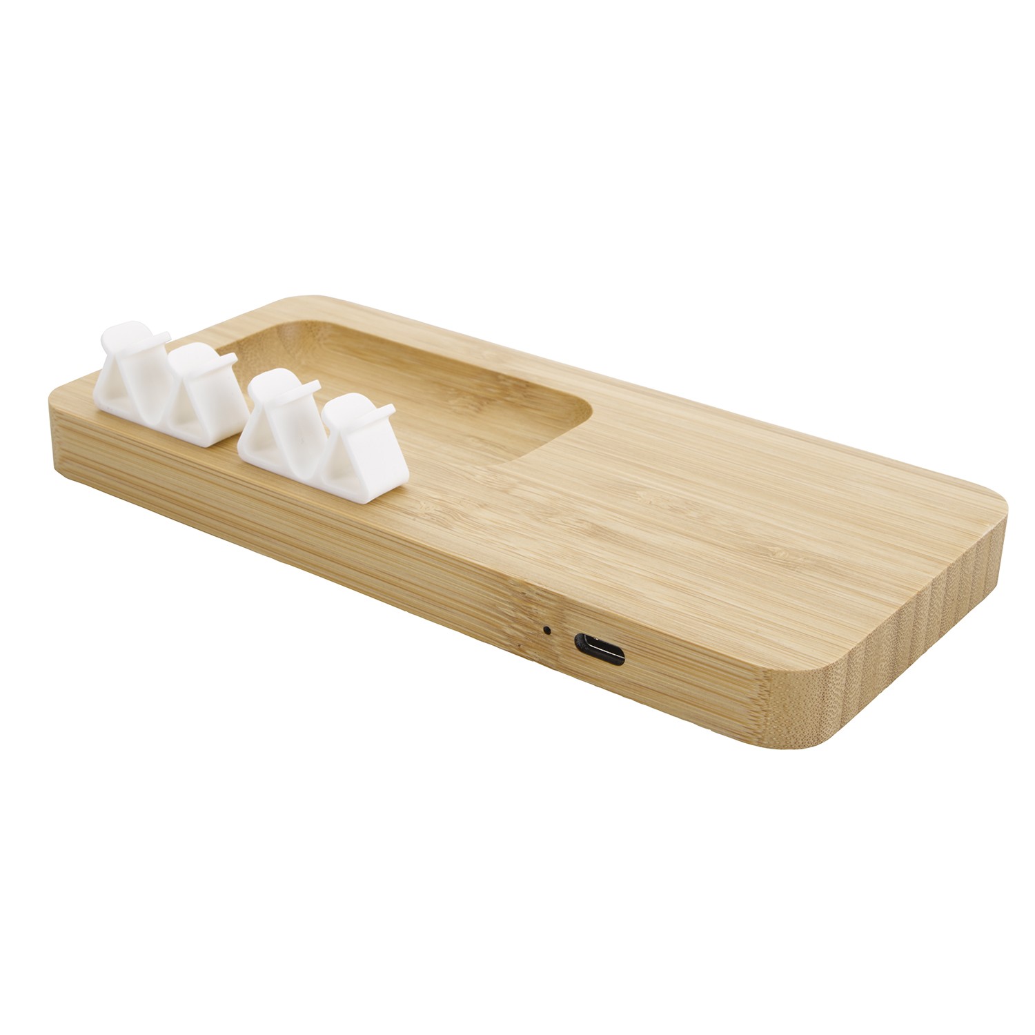 Picture of Bamboo 10W Wireless Charging Pad with Cable Organizer