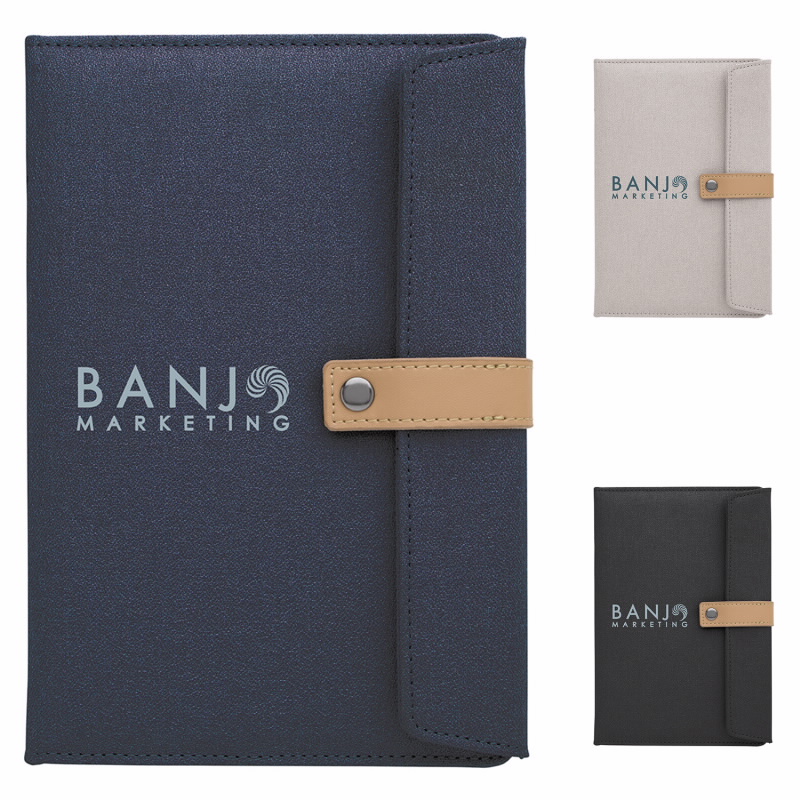 Picture of Good Value™ Two-Tone Journal with Leather Closure