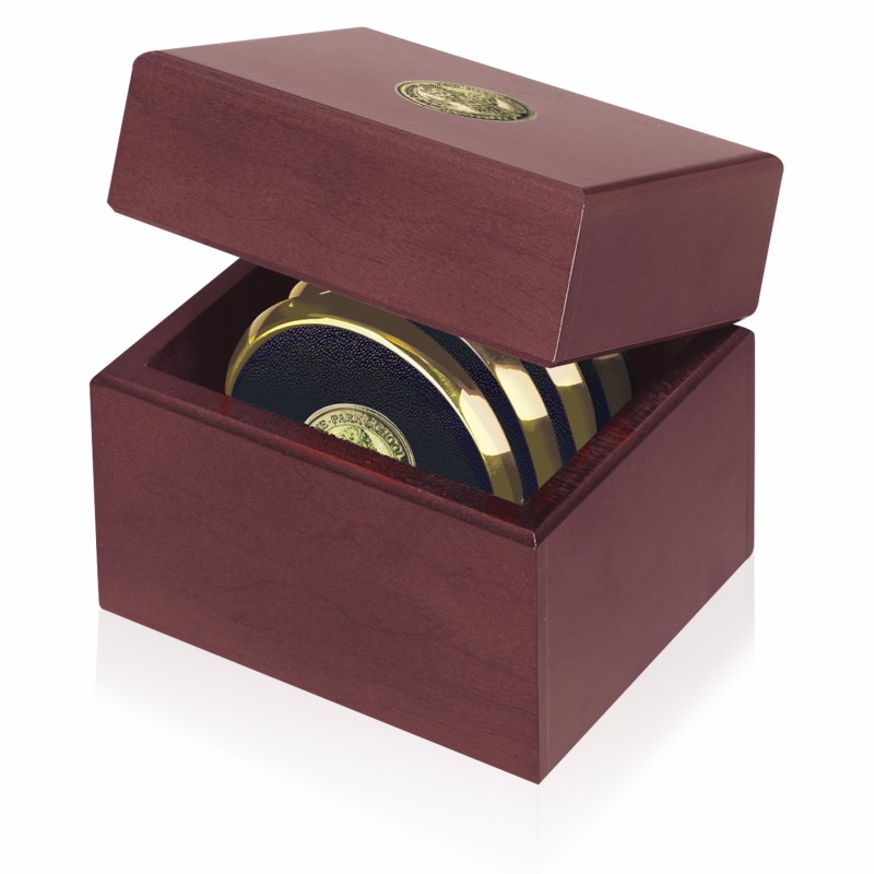 Picture of JAFFA® Four Coasters with Solid Cherry Chest