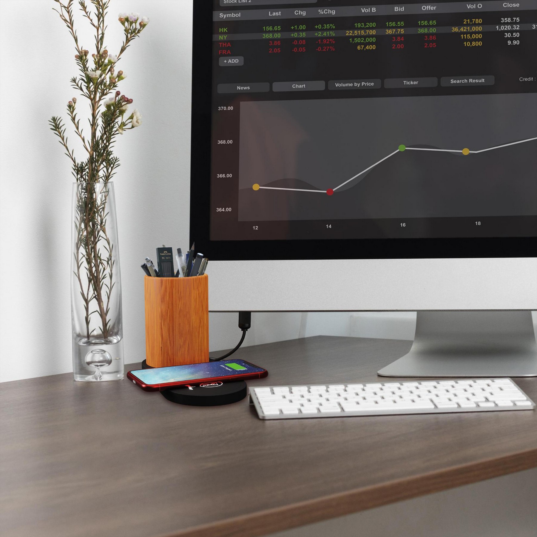 Picture of SCX Innovative Design™ Desk Organizer with 10W Charging Base