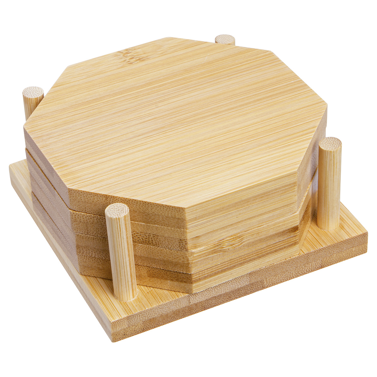 Picture of Bamboo 4-Piece Coaster Set