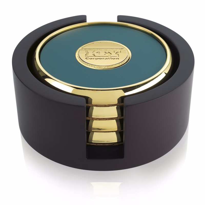 Picture of JAFFA® Four Round Coasters with Wood Tray