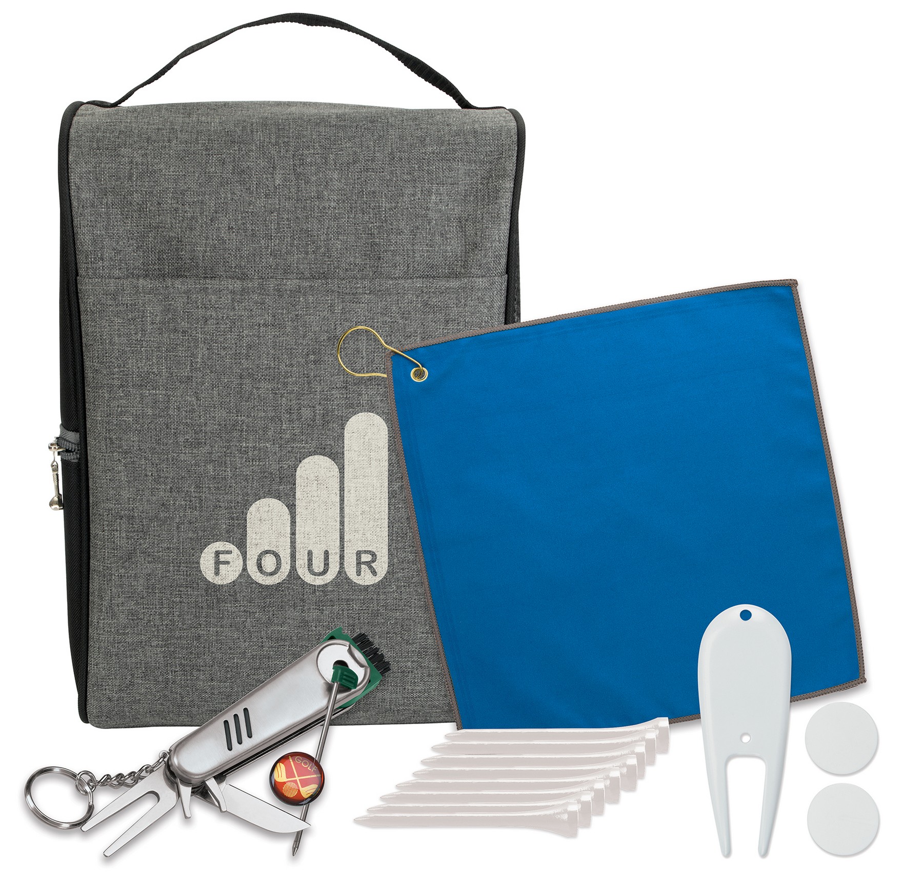 Picture of Heathered Shoe Bag Golf Kit