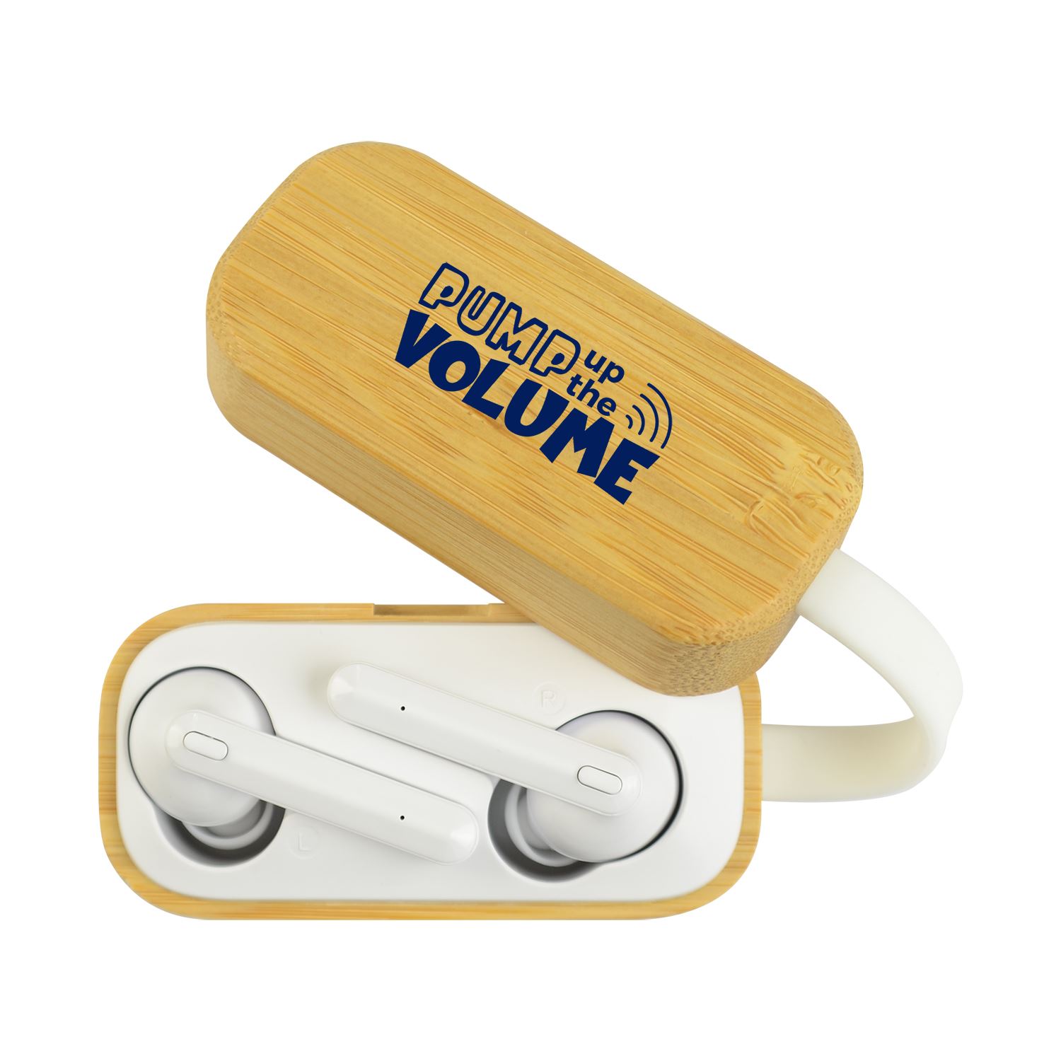 Picture of Good Value™ Truly Wireless Earbuds with Bamboo Charging Case
