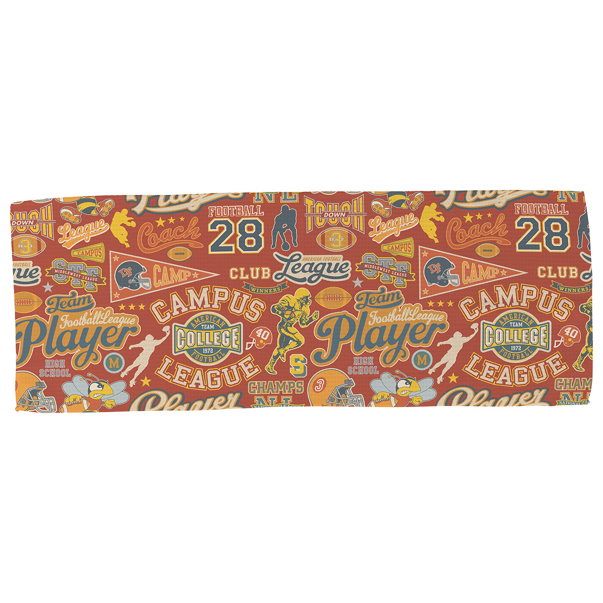 Picture of Gridiron Full-Color 12" x 32" Waffle Microfiber Sports Towel