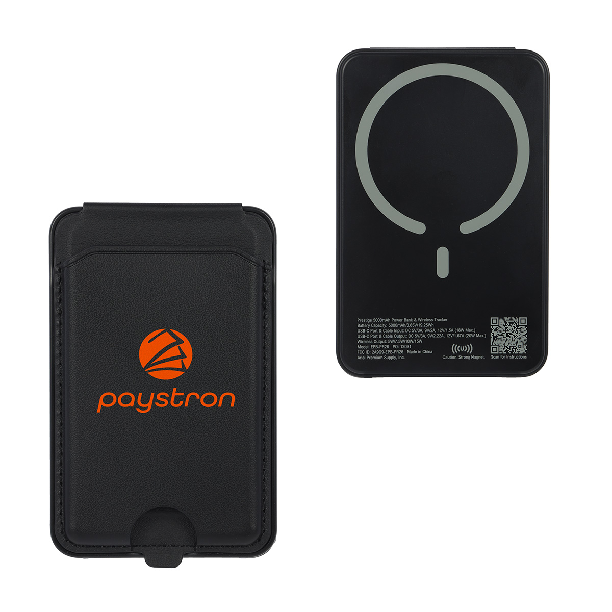 Picture of Prestige 5000mAh 20W Magnetic Wireless Power Bank with Card Holder & Find M