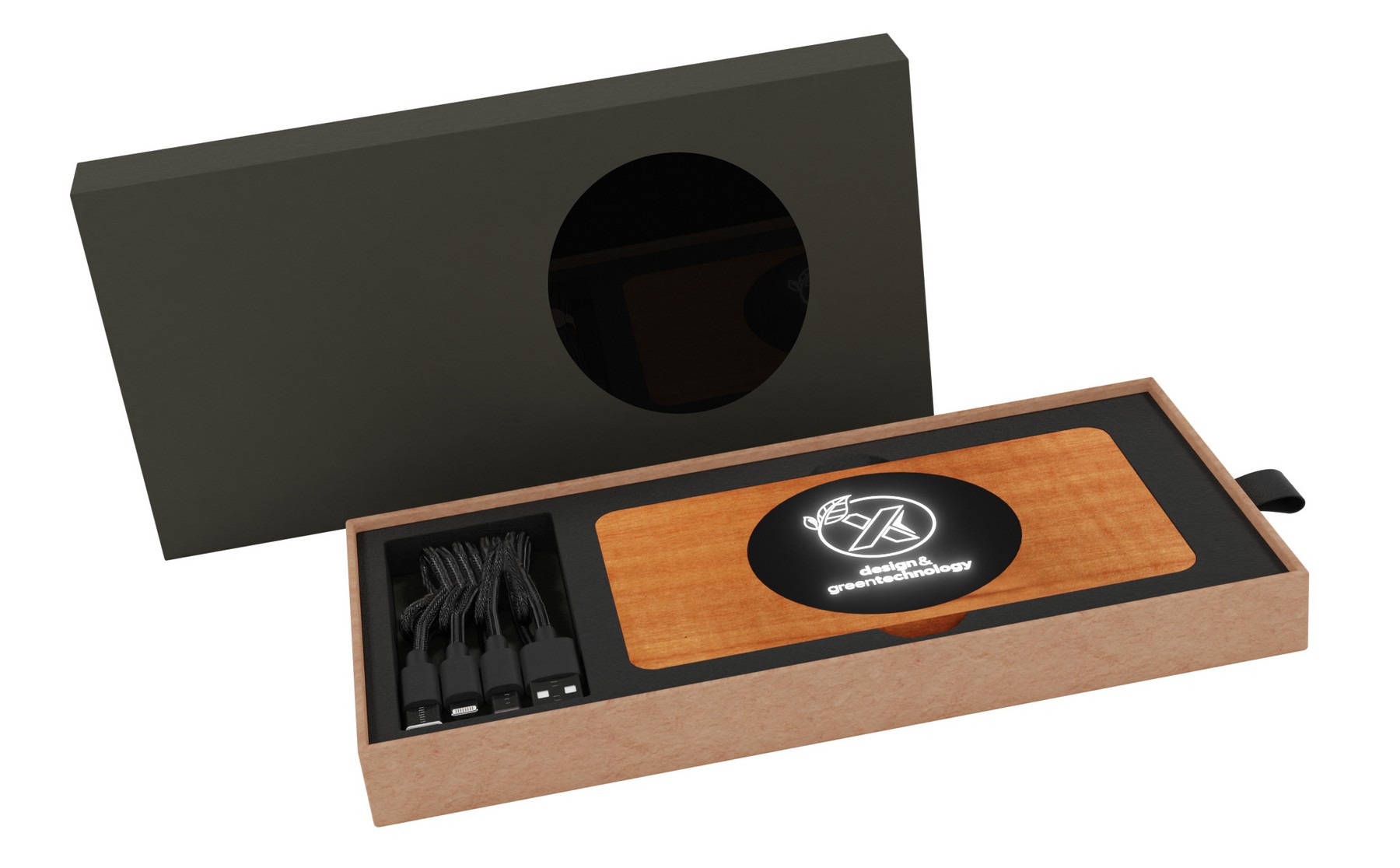 Picture of SCX Innovative Design™ Bamboo Wireless Power Bank 10,000 mAh