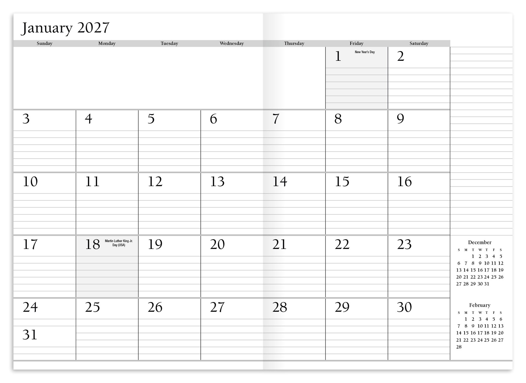 Picture of HotLine® Products Leatherette Planner