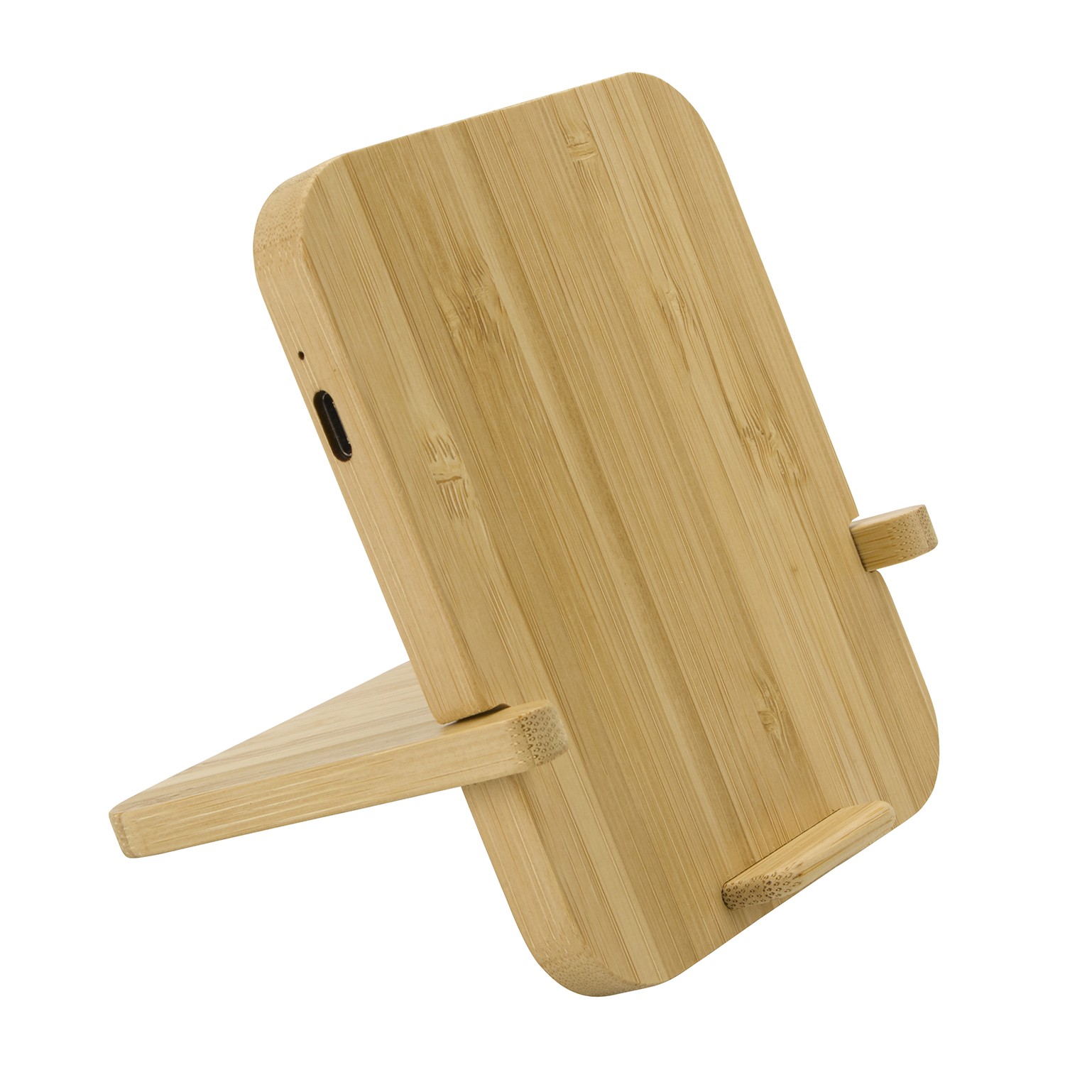 Picture of Bamboo 10W Wireless Charger with Phone Holder