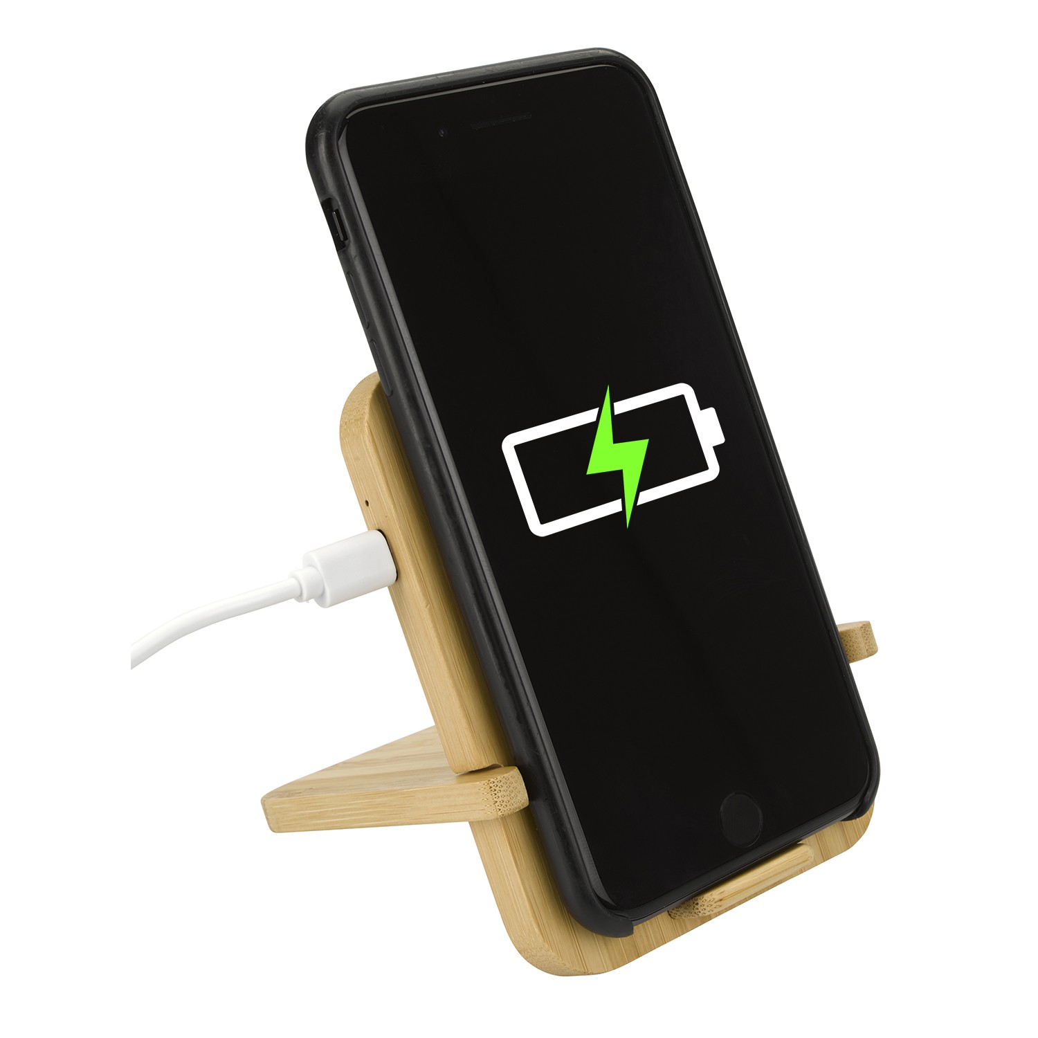 Picture of Bamboo 10W Wireless Charger with Phone Holder