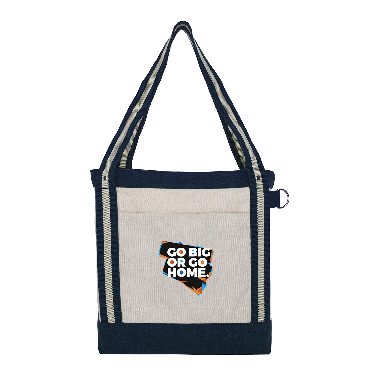 Picture of V Natural Striped Recycled Cotton Boat Bag
