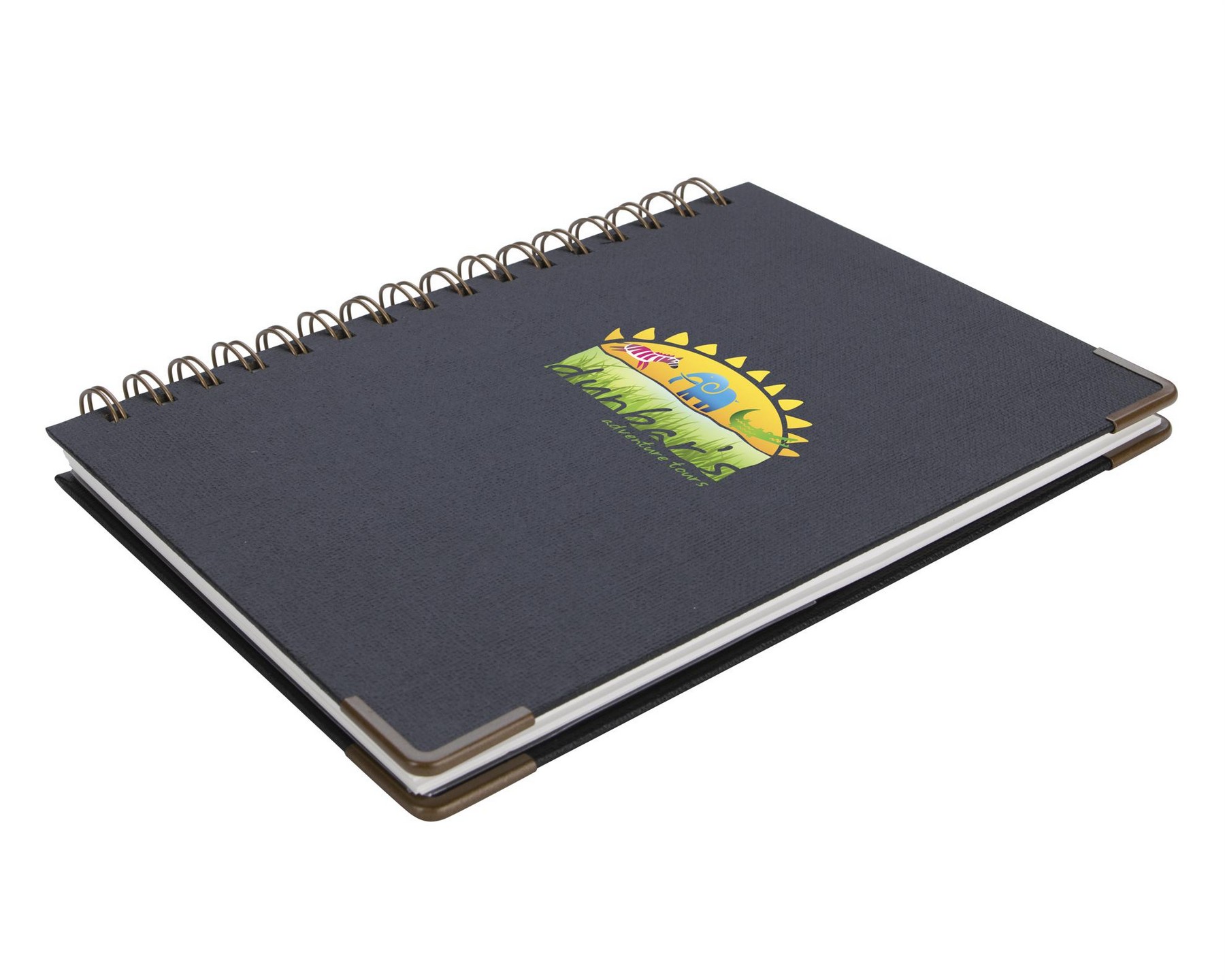 Picture of Good Value™ Woven Paper Hardback With Metal Accents Notebook
