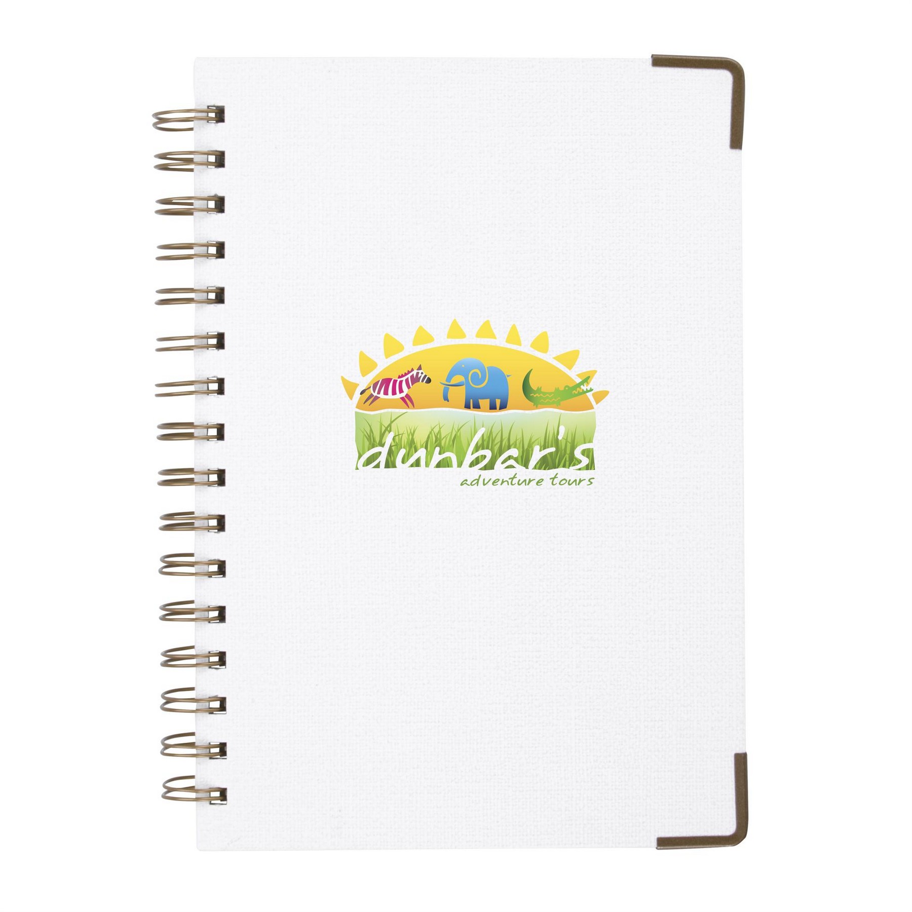 Picture of Good Value™ Woven Paper Hardback With Metal Accents Notebook