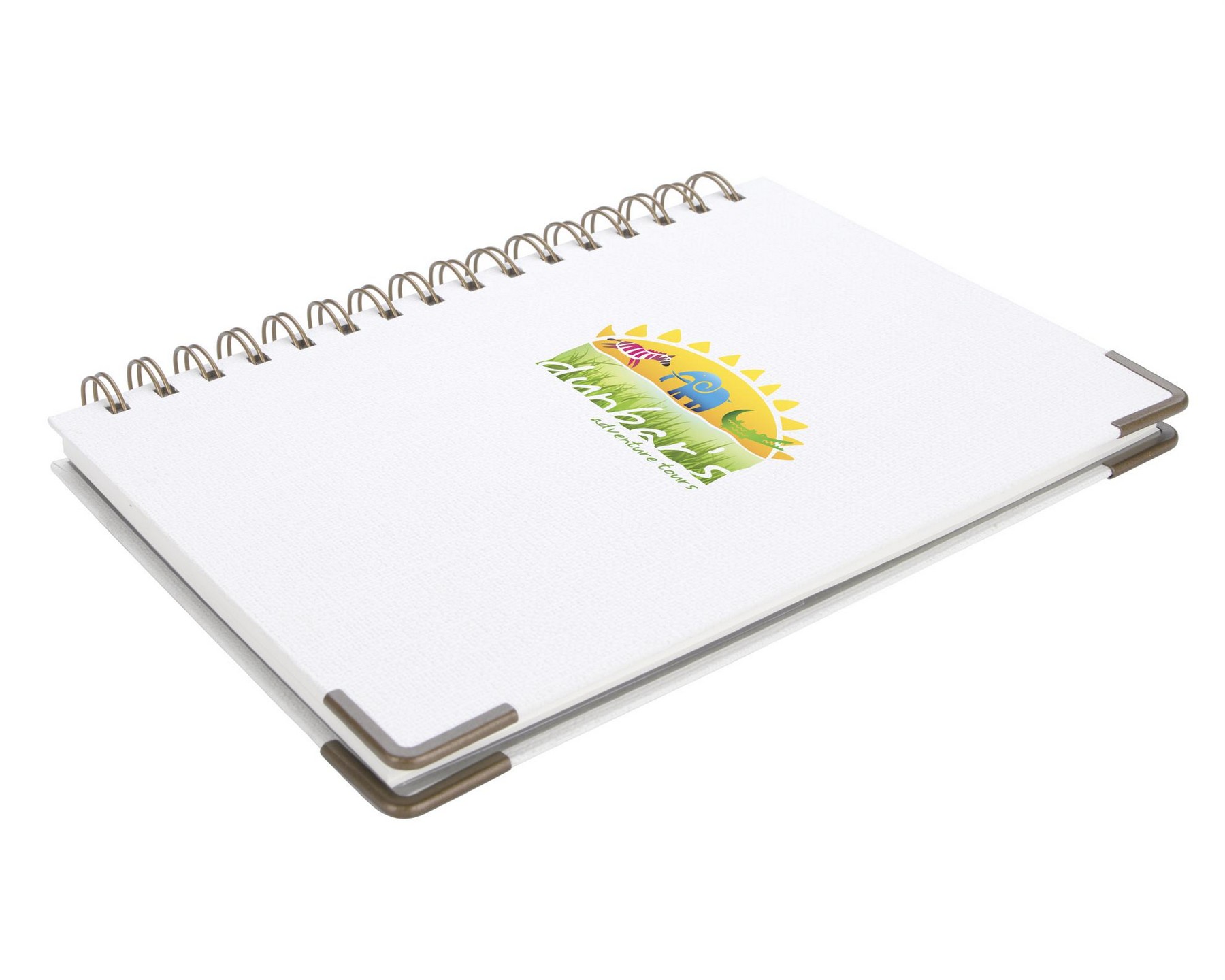 Picture of Good Value™ Woven Paper Hardback With Metal Accents Notebook