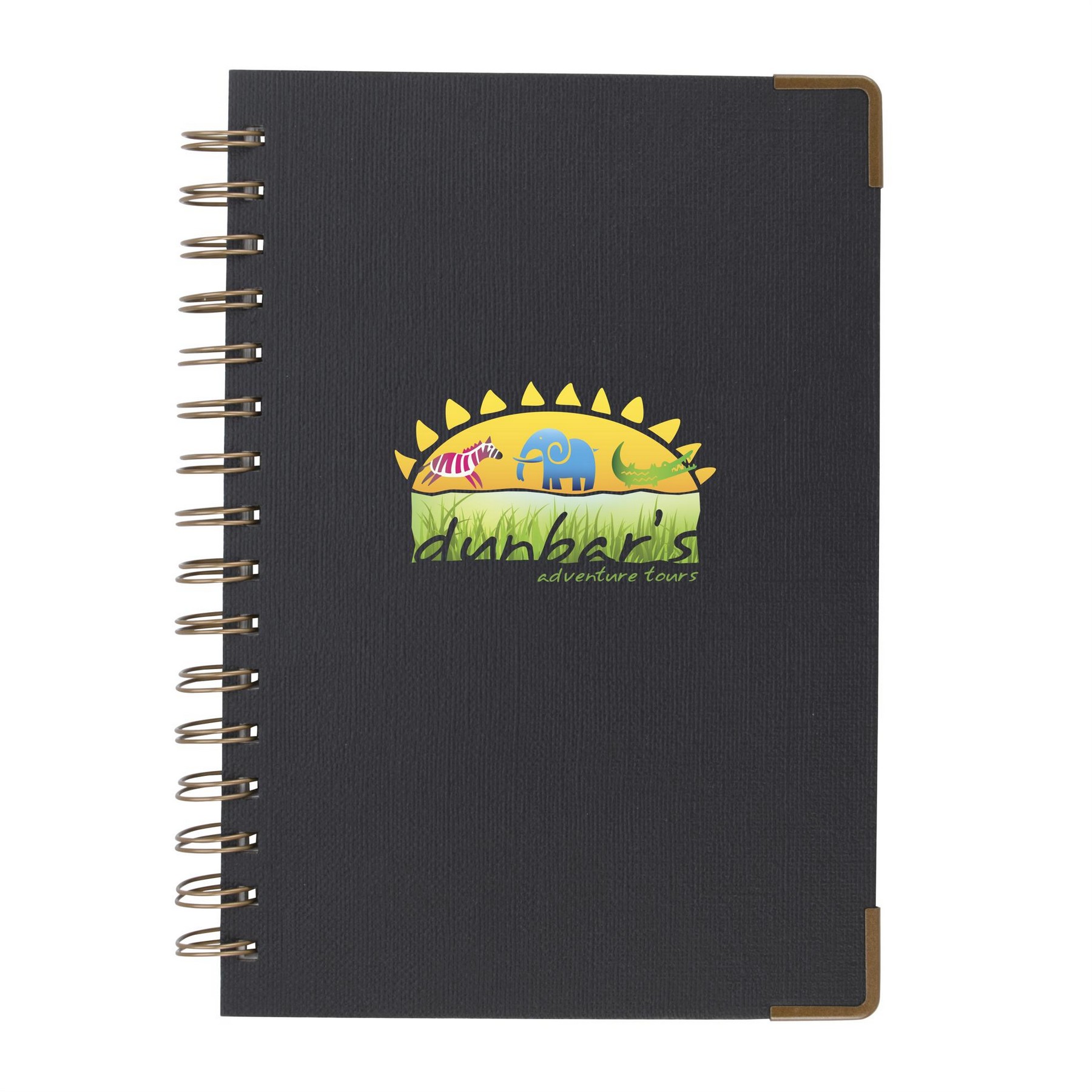 Picture of Good Value™ Woven Paper Hardback With Metal Accents Notebook