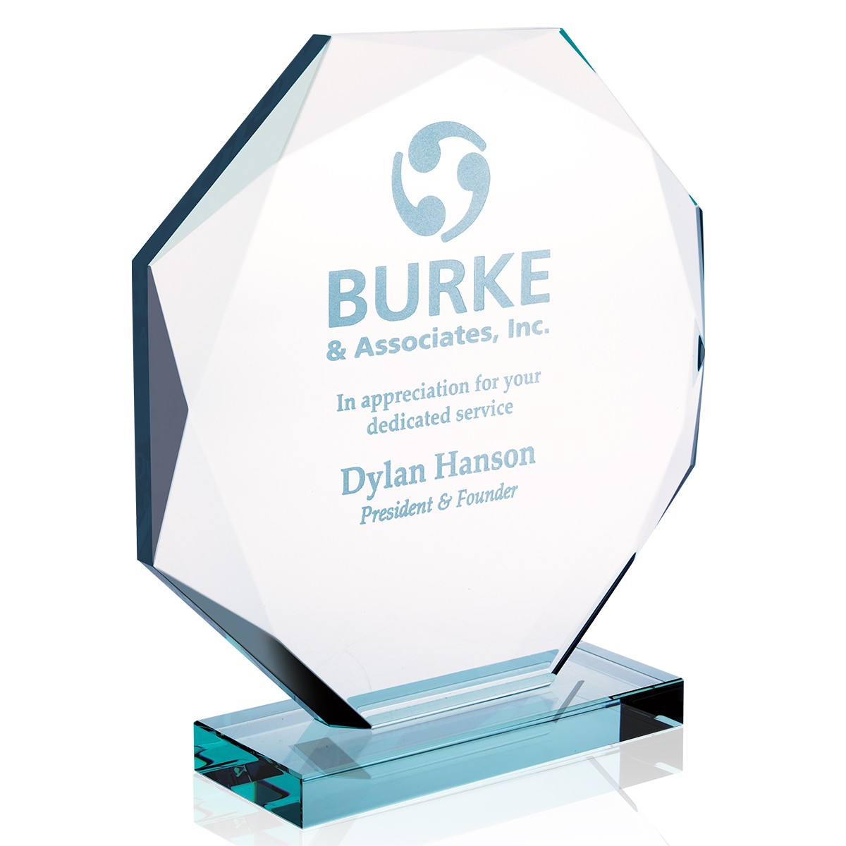 Picture of JAFFA® Jade Octagon Award - Small