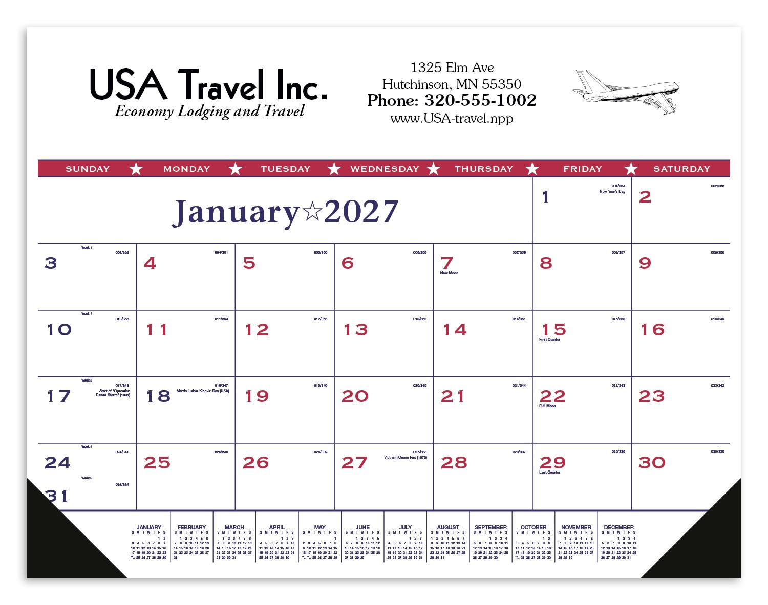 Picture of Triumph® Calendars Patriotic Desk Pad with Vinyl Corners