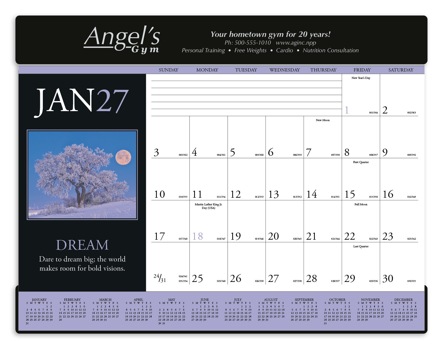 Picture of Triumph® Calendars Motivations Desk Pad