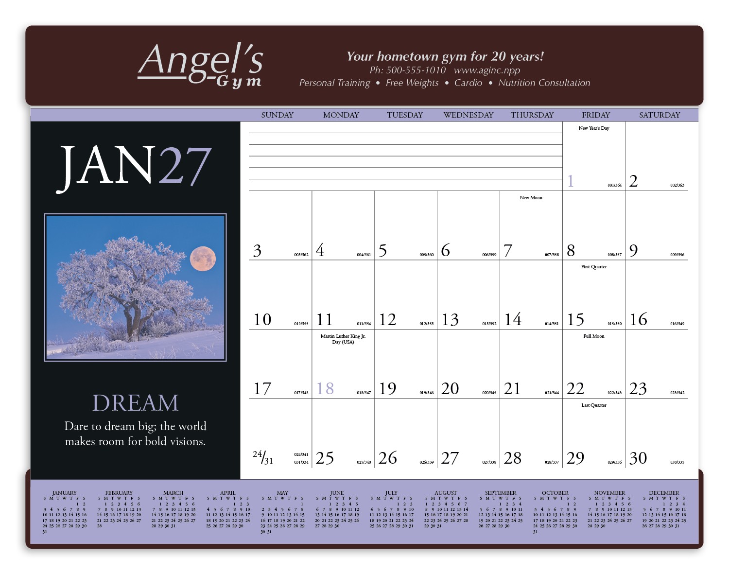 Picture of Triumph® Calendars Motivations Desk Pad