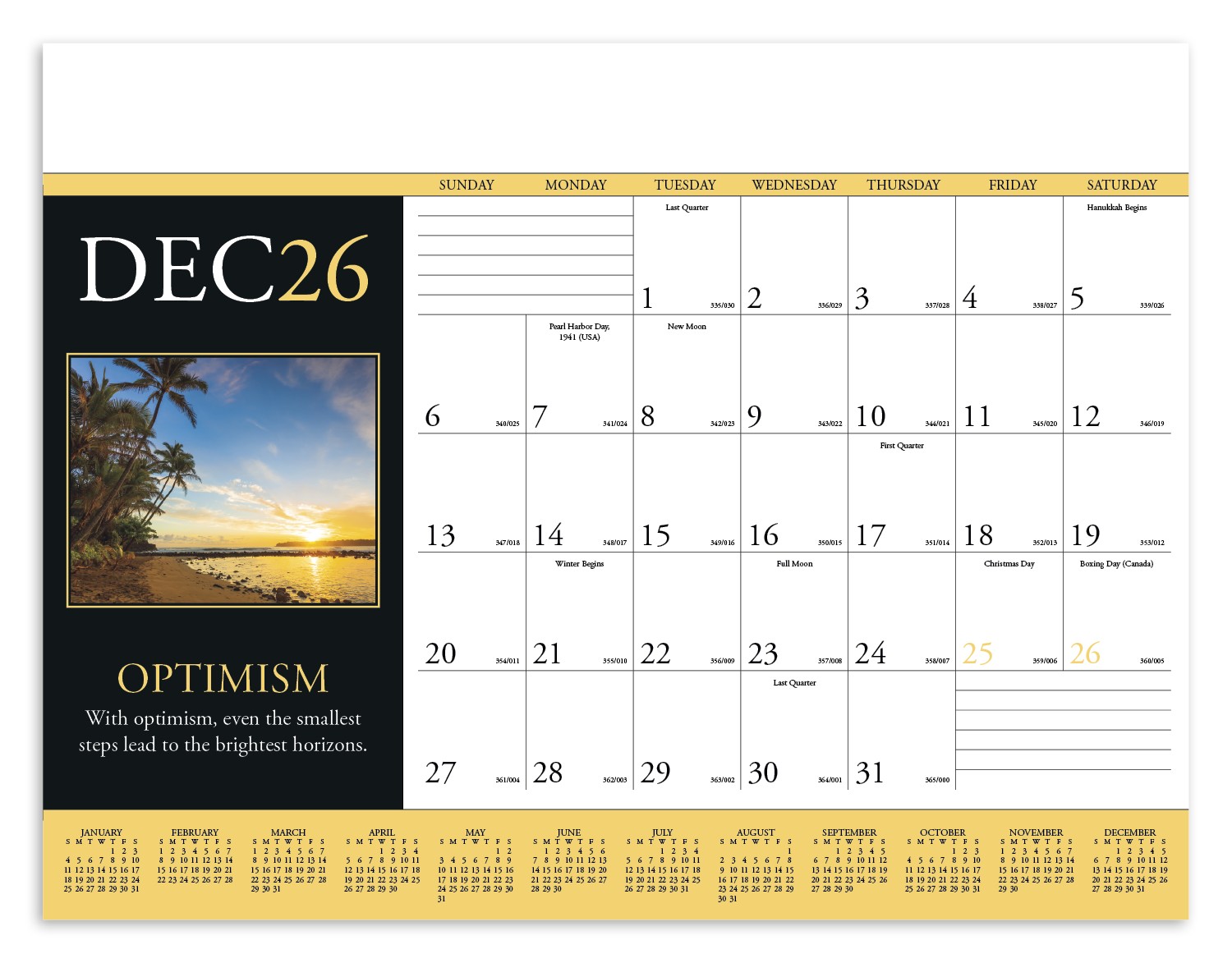 Picture of Triumph® Calendars Motivations Desk Pad