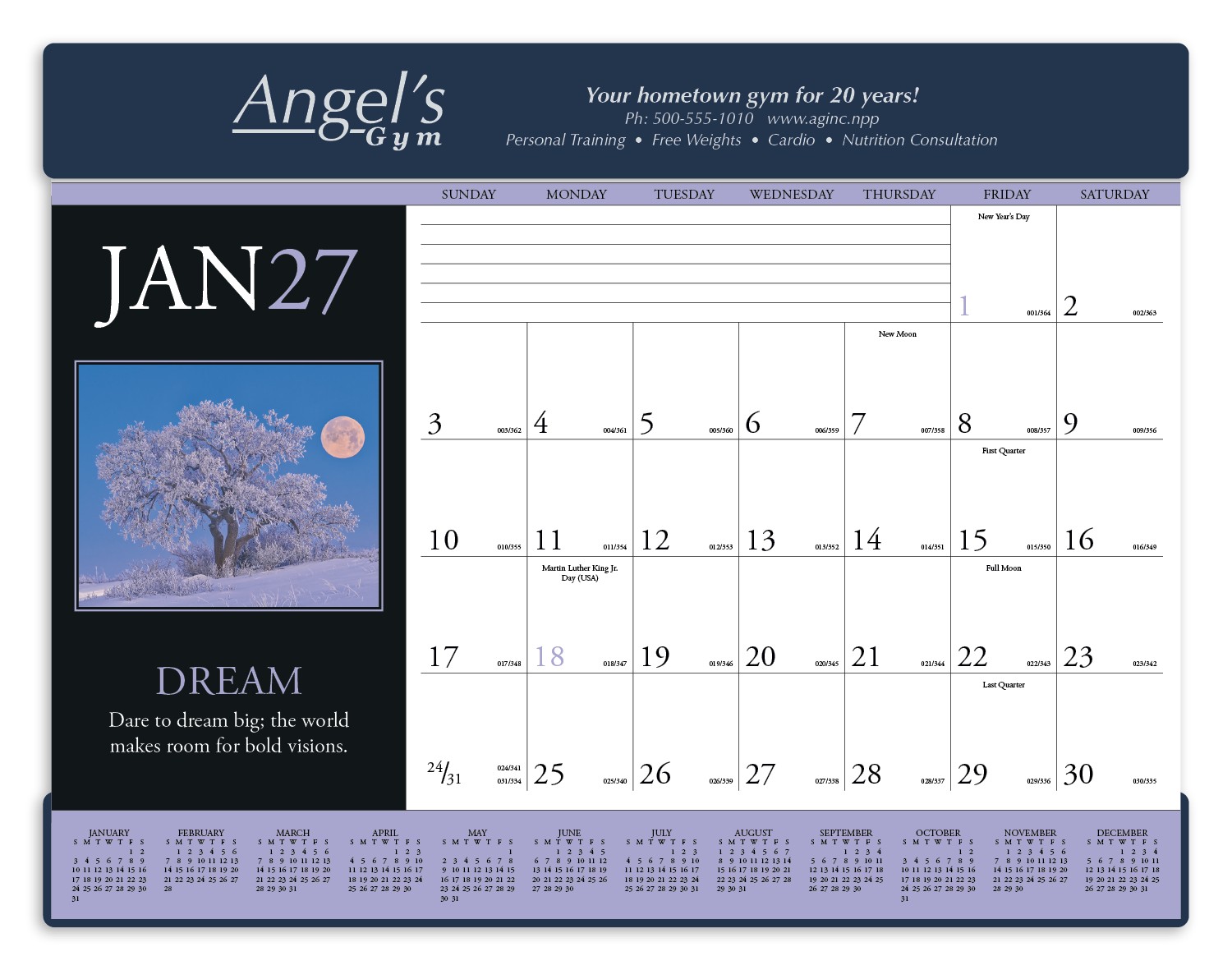 Picture of Triumph® Calendars Motivations Desk Pad