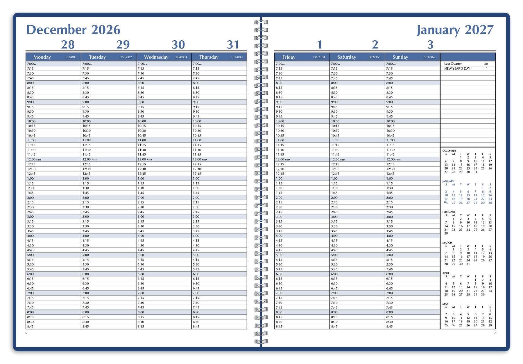 Picture of Triumph® Calendars Weekly Time Manager