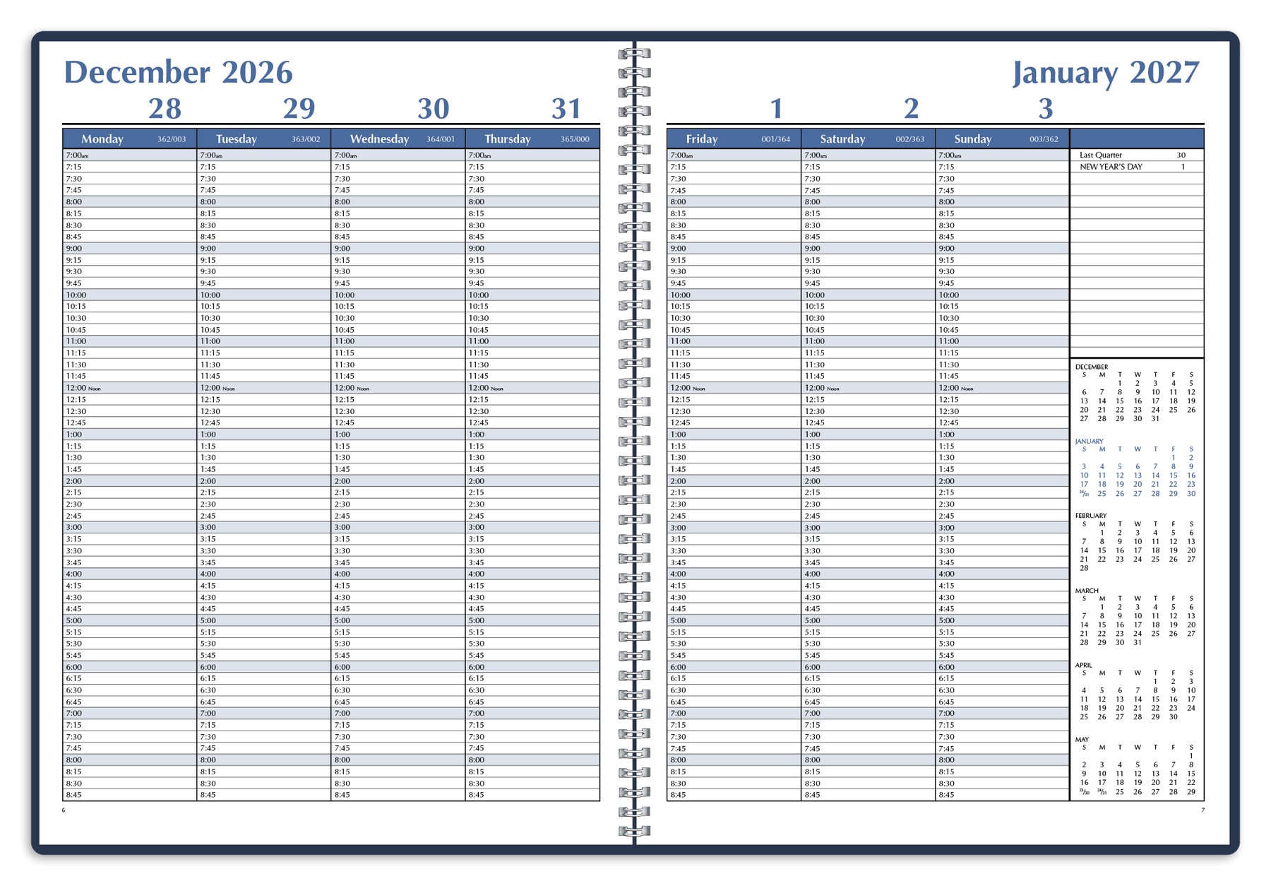 Picture of Triumph® Calendars Weekly Time Manager