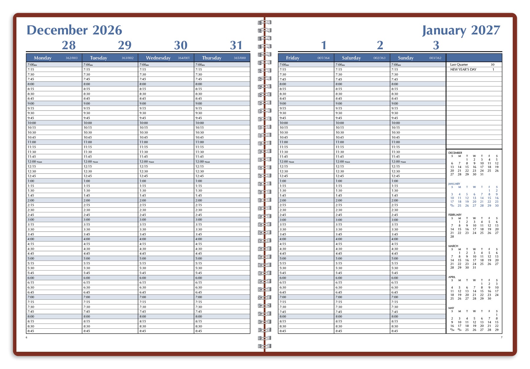 Picture of Triumph® Calendars Weekly Time Manager