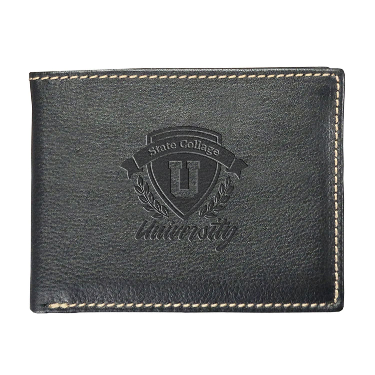 Picture of Andrew Philips® Leather Contrast Stitch Billfold Wallet
