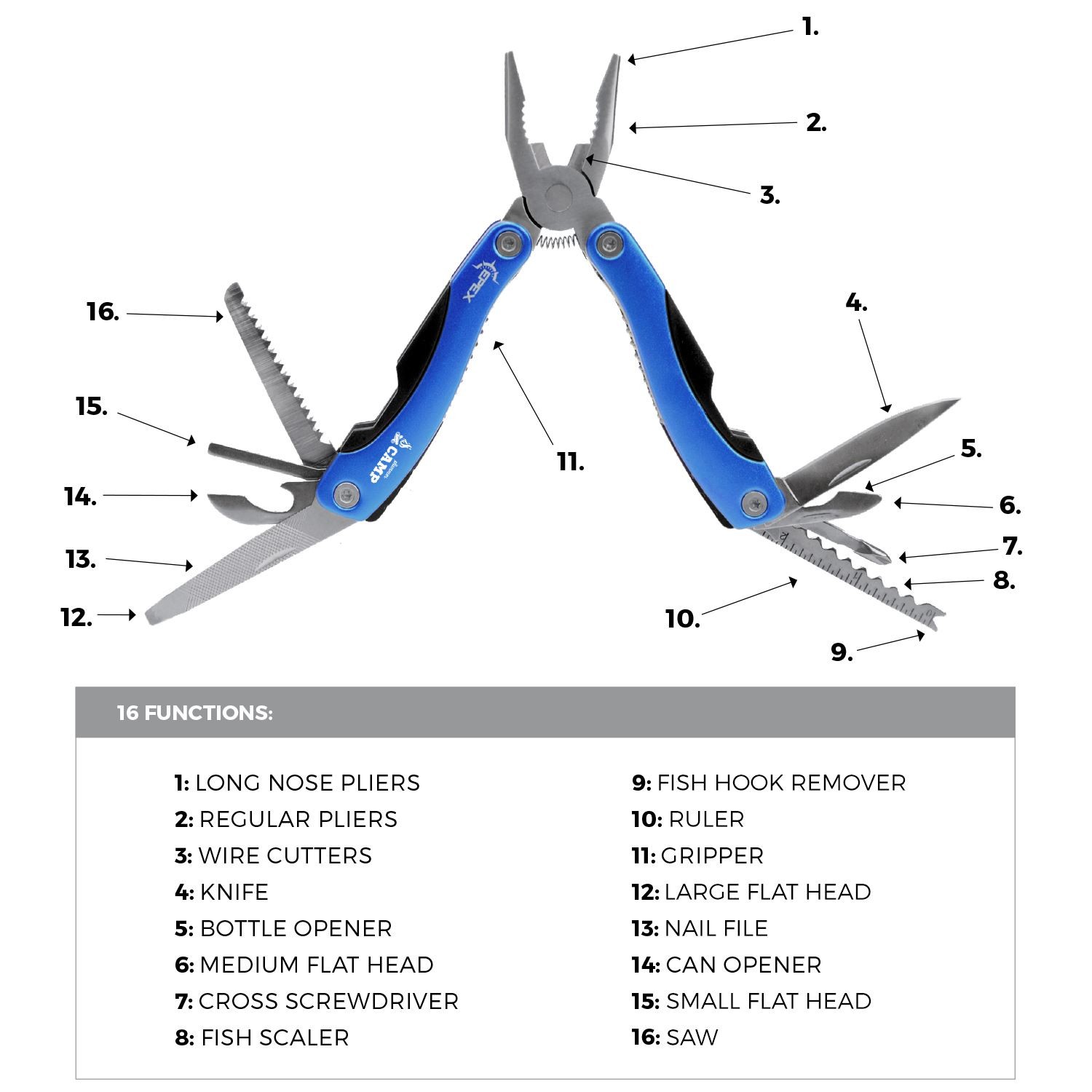 Picture of EPEX® Appalachian Trail 16-in-1 Multi Tool