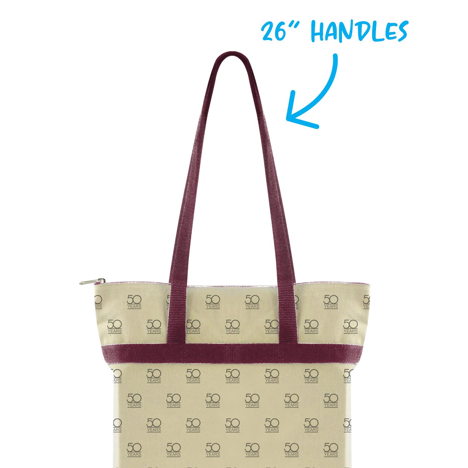 Picture of Made-to-Order Zippered Tote All-Over Print
