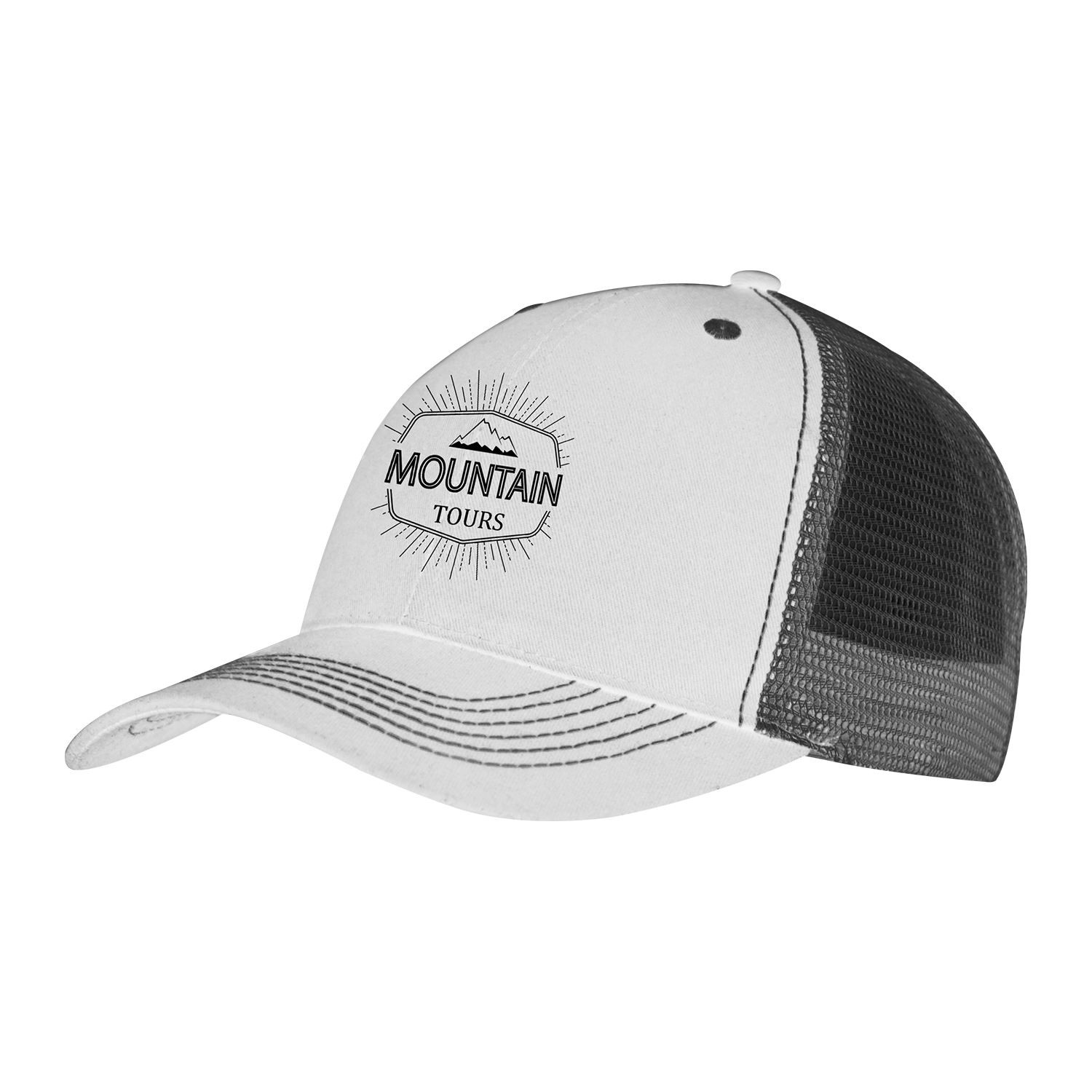 Picture of Color Accent Mesh Snapback Cap