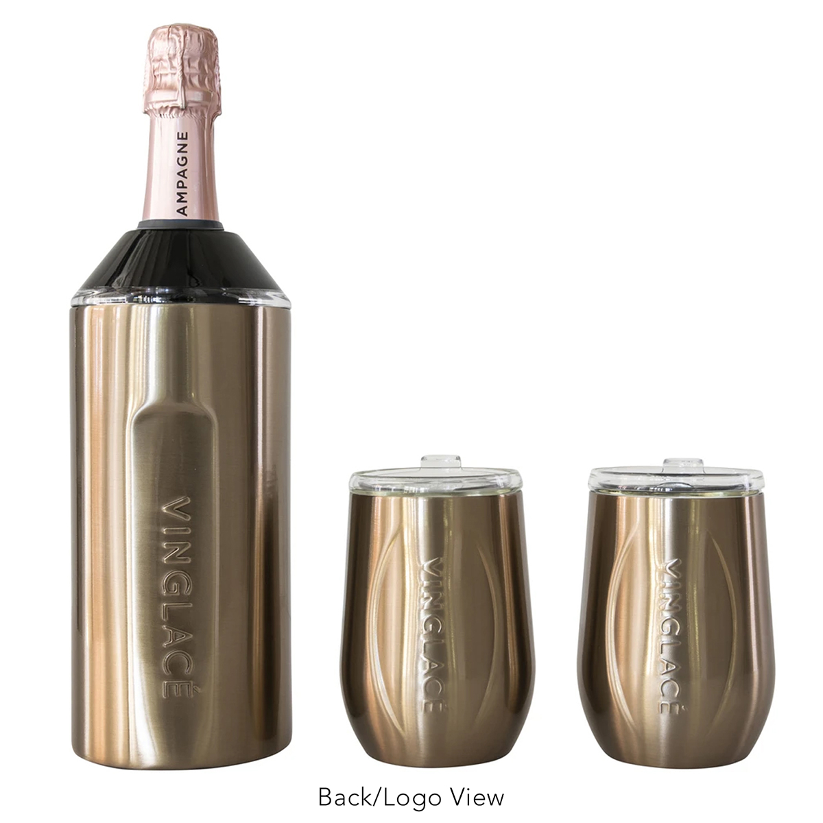 Picture of Vinglacé® Wine Bottle Insulator & 2 Glass Gift Set