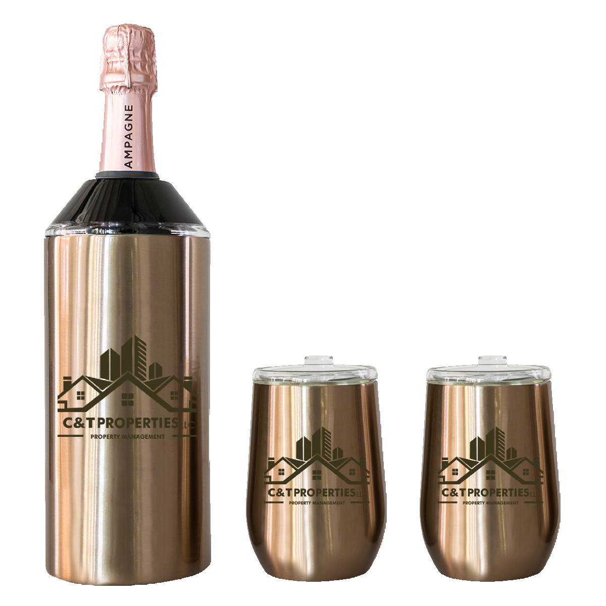 Picture of Vinglacé® Wine Bottle Insulator & 2 Glass Gift Set