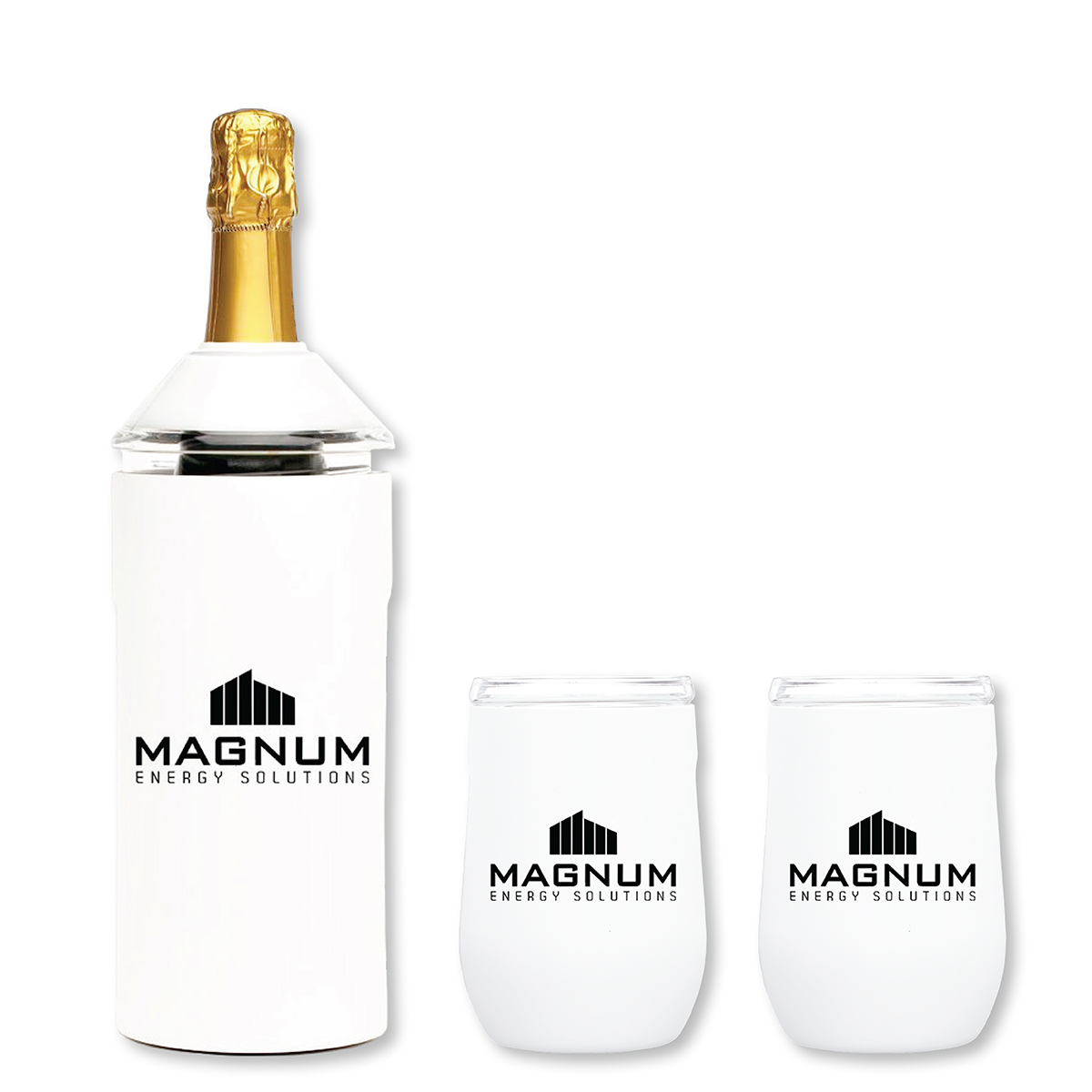 Picture of Vinglacé® Wine Bottle Insulator & 2 Glass Gift Set