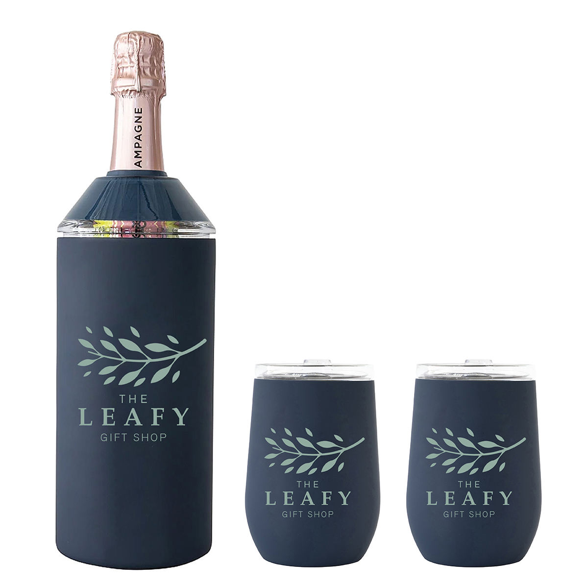 Picture of Vinglacé® Wine Bottle Insulator & 2 Glass Gift Set