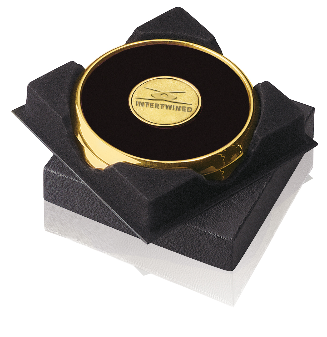 Picture of JAFFA® Two Coasters in Deluxe Black Flocked Gift Box