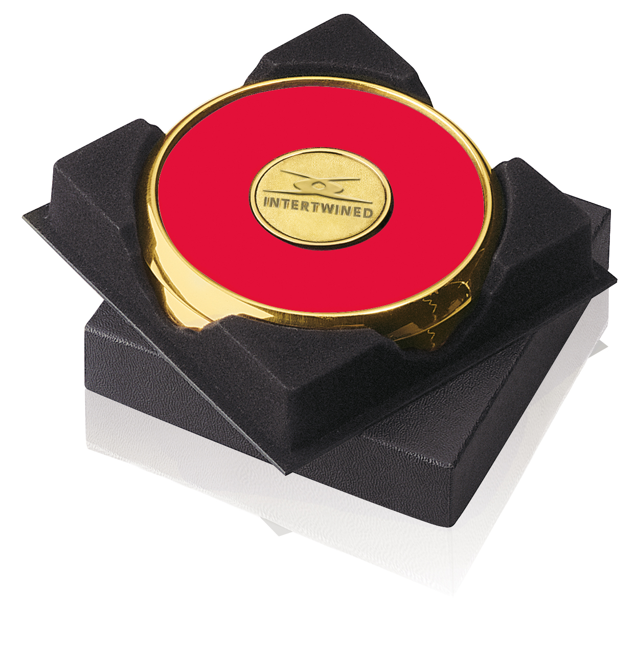 Picture of JAFFA® Two Coasters in Deluxe Black Flocked Gift Box