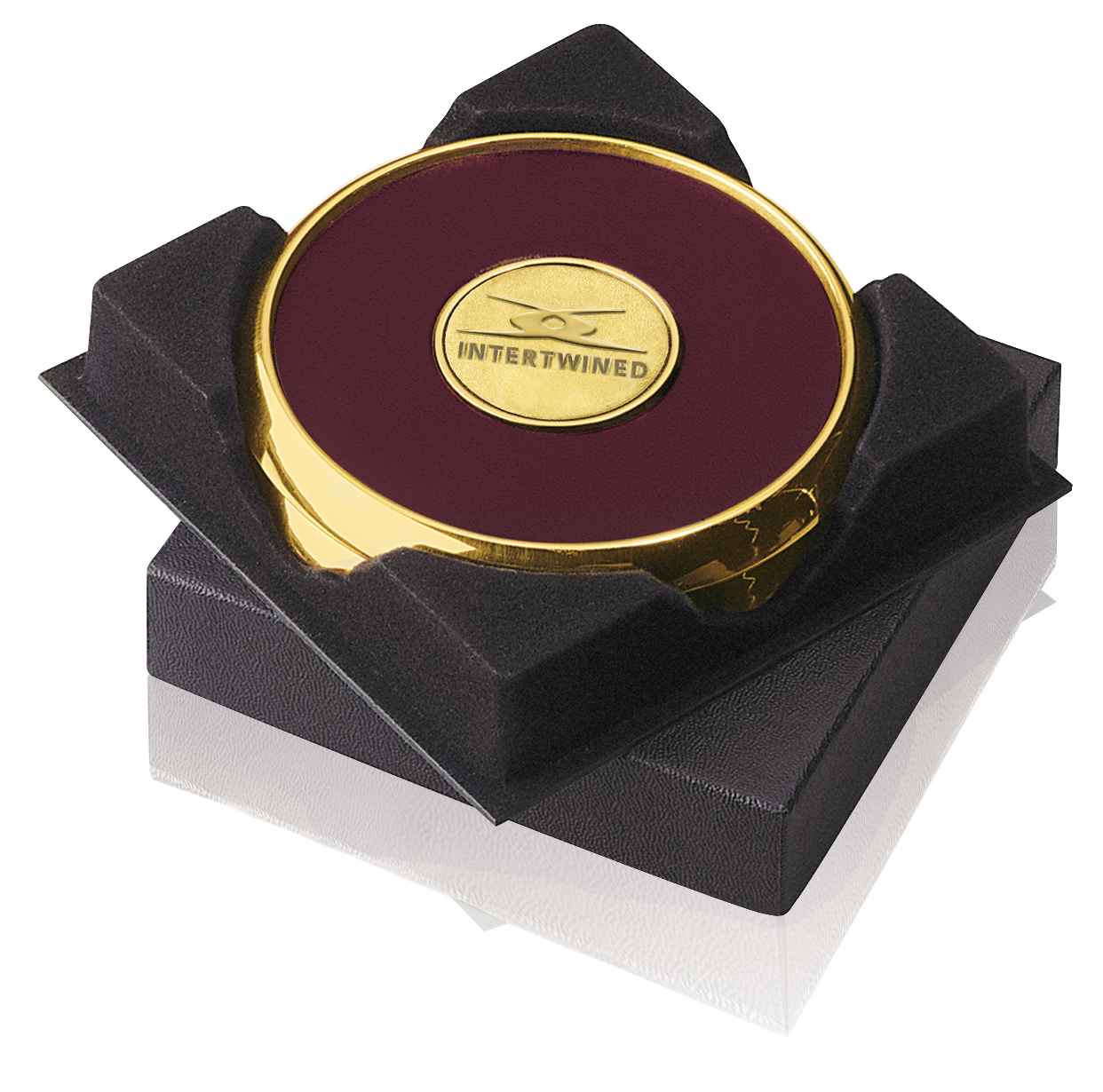 Picture of JAFFA® Two Coasters in Deluxe Black Flocked Gift Box