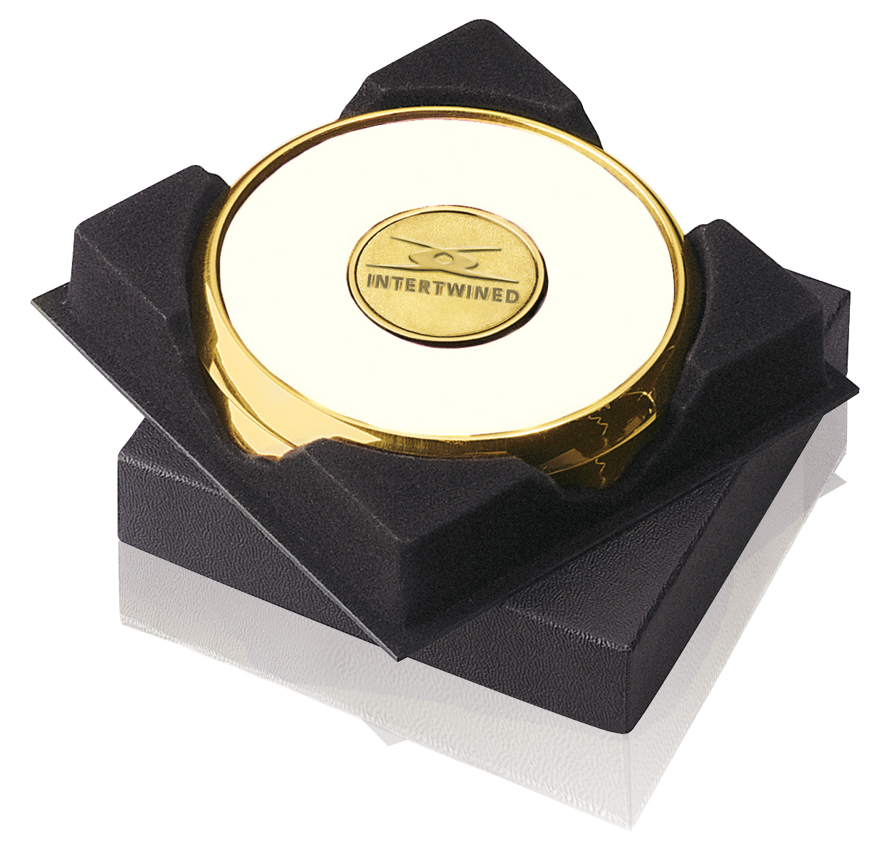 Picture of JAFFA® Two Coasters in Deluxe Black Flocked Gift Box