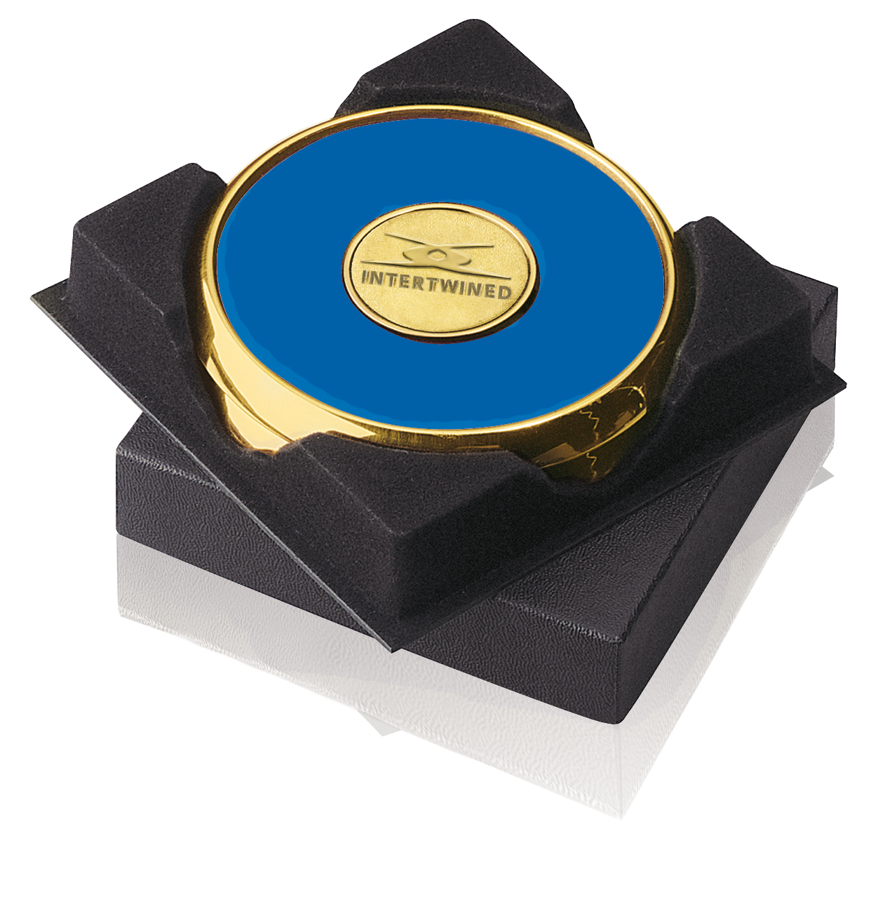 Picture of JAFFA® Two Coasters in Deluxe Black Flocked Gift Box
