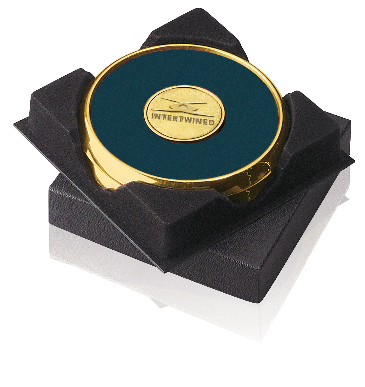 Picture of JAFFA® Two Coasters in Deluxe Black Flocked Gift Box
