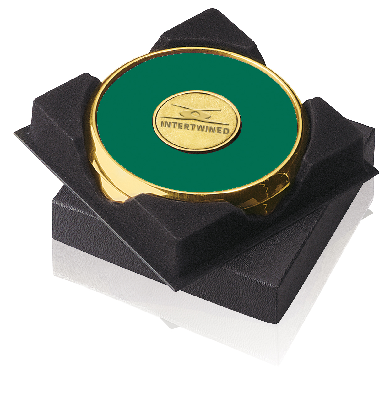 Picture of JAFFA® Two Coasters in Deluxe Black Flocked Gift Box